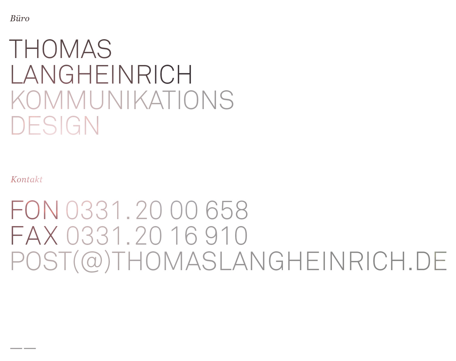 THOMAS LANGHEINRICH KOMMUNIKATIONSDESIGN